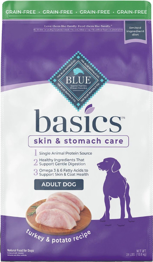 Blue Buffalo Basics Skin & Stomach Care Turkey & Potato Adul...