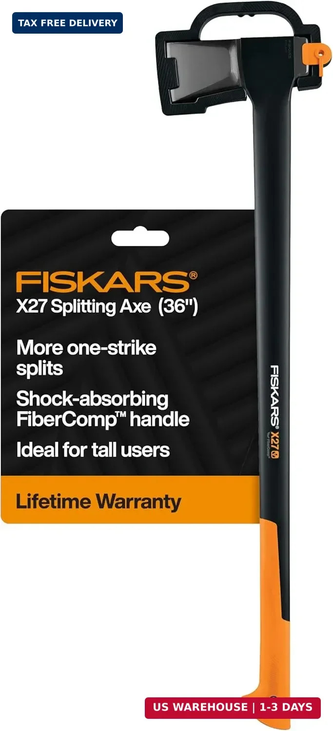 Fiskars X27 Super Splitting Axe - 36 Inch Wood Splitter for...