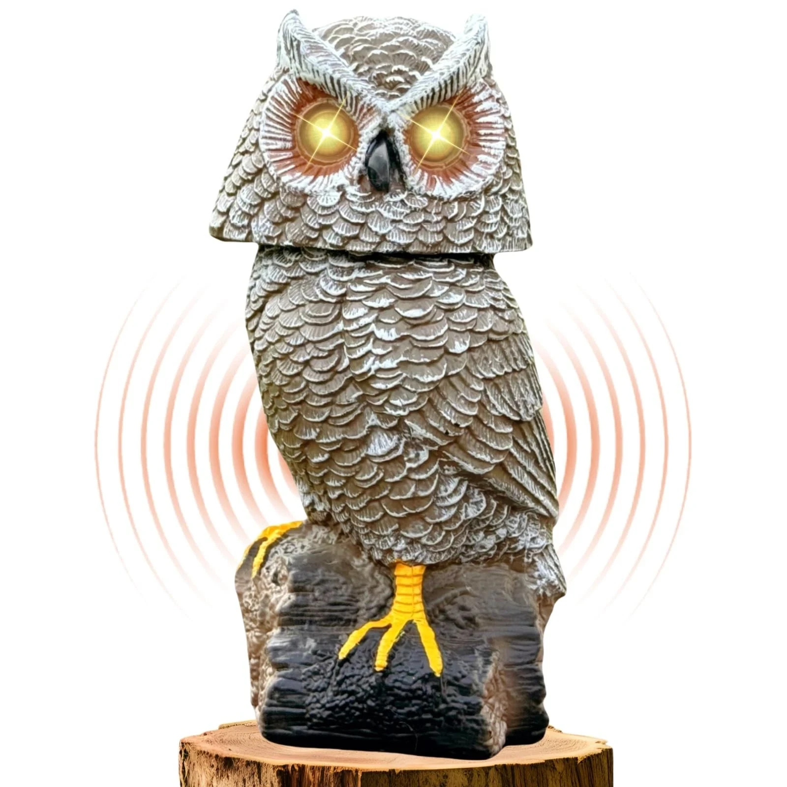 Solar Powered Motion Sensing Owl Garden Decor