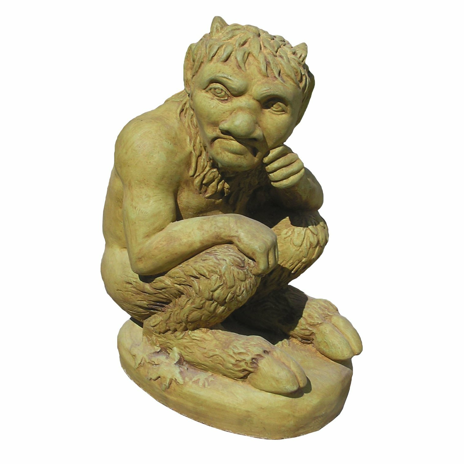 Cast Stone Cement Concrete Satyr Gargoyle Outdoor Garden Sta...
