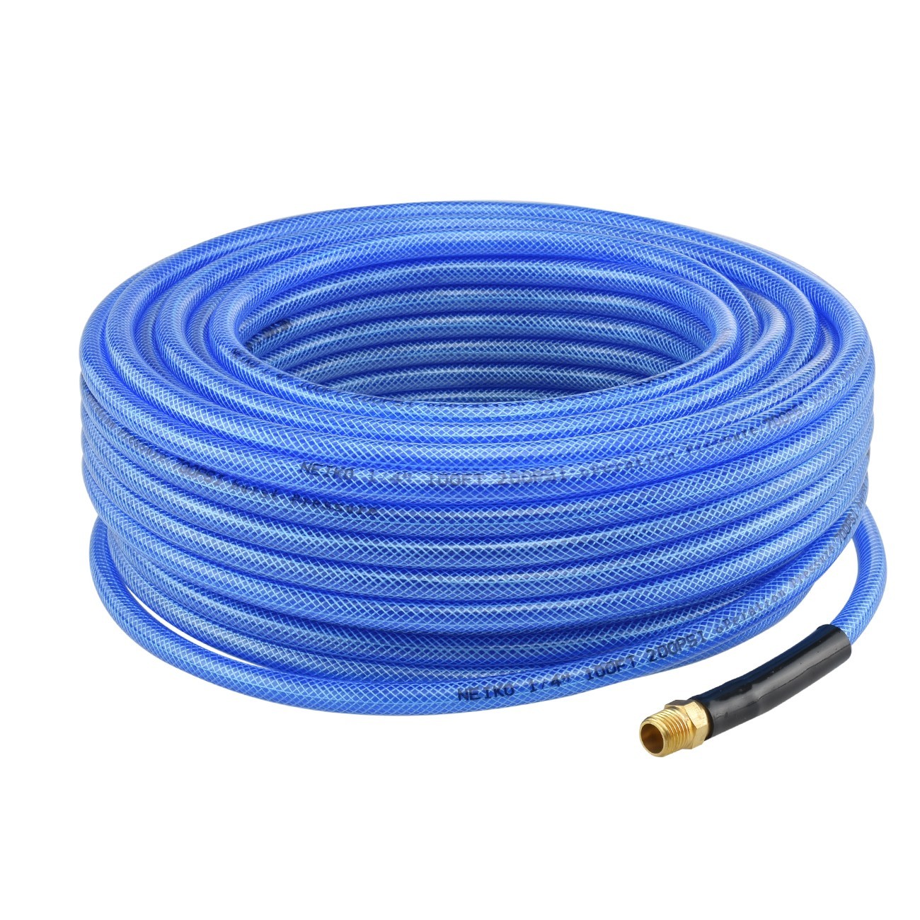 Air Compressor PU Hose 1/4" NPT Fitting x 50 Ft