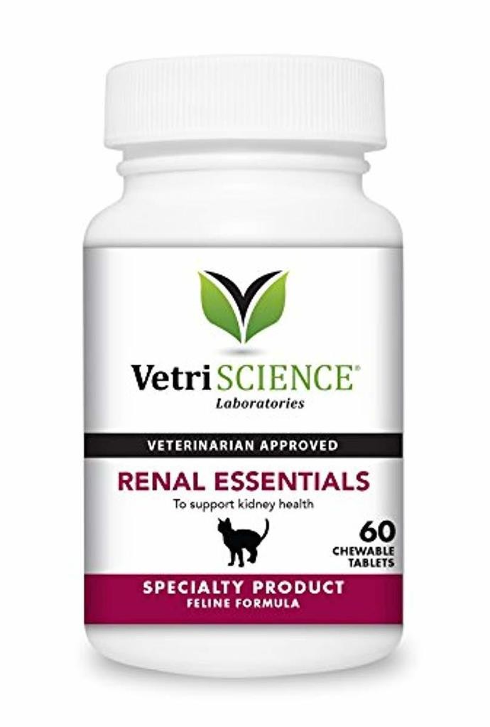 Renal Essentials for Cats by VetriScience (60 Chewable Table...