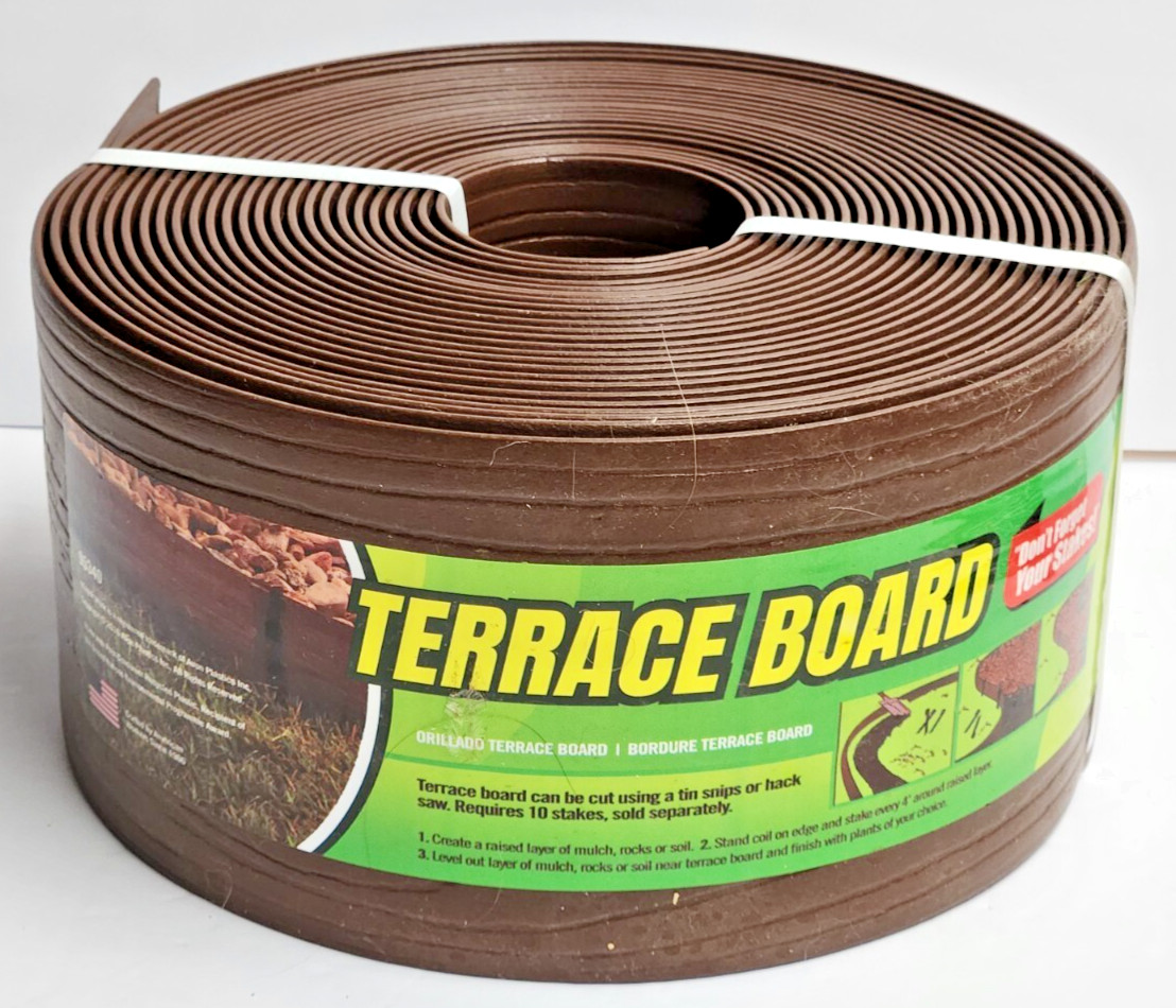 Master Mark Terrace Board - Brown Edging - 5" x 40'