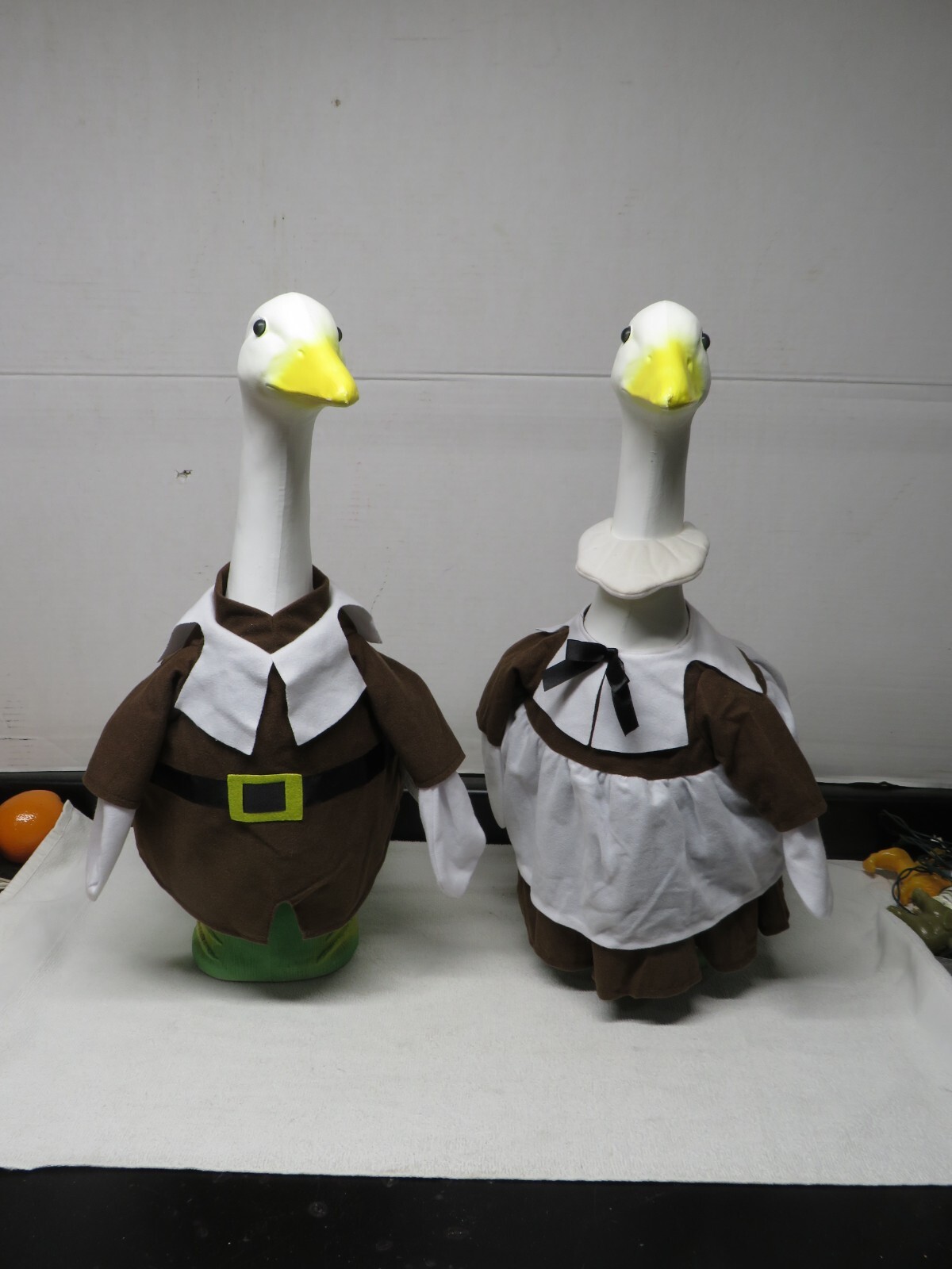 "Vintage 1987 Union Products Thanksgiving Pilgrim Goose Blow...