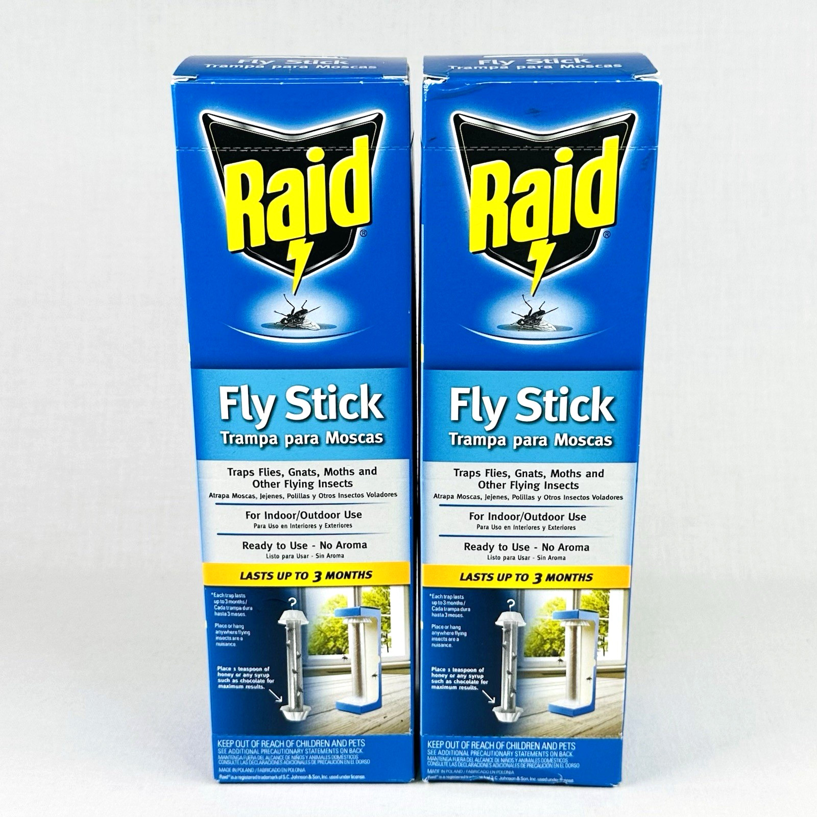 Raid Fly Stick Trap Indoor/Outdoor Kit - 2 Units