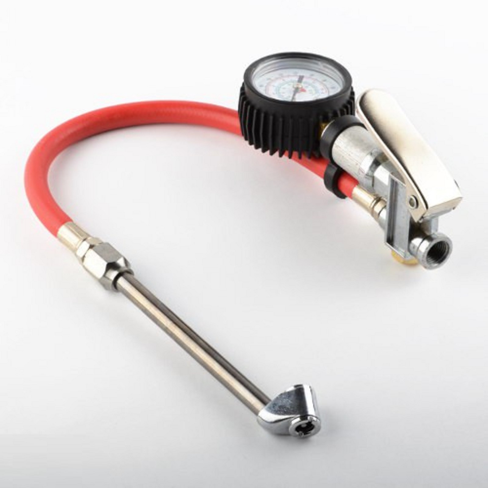 Air Tire Inflator With Dial Gauge Dual Chuck