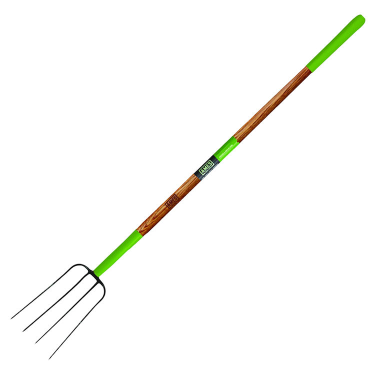True Temper Manure Fork, 4 Tines, Forged Steel