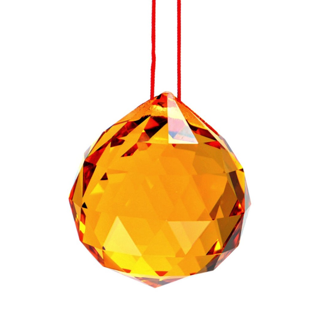 Feng Shui Crystal Ball - Faceted Prism Sphere, 1.25" Availab...