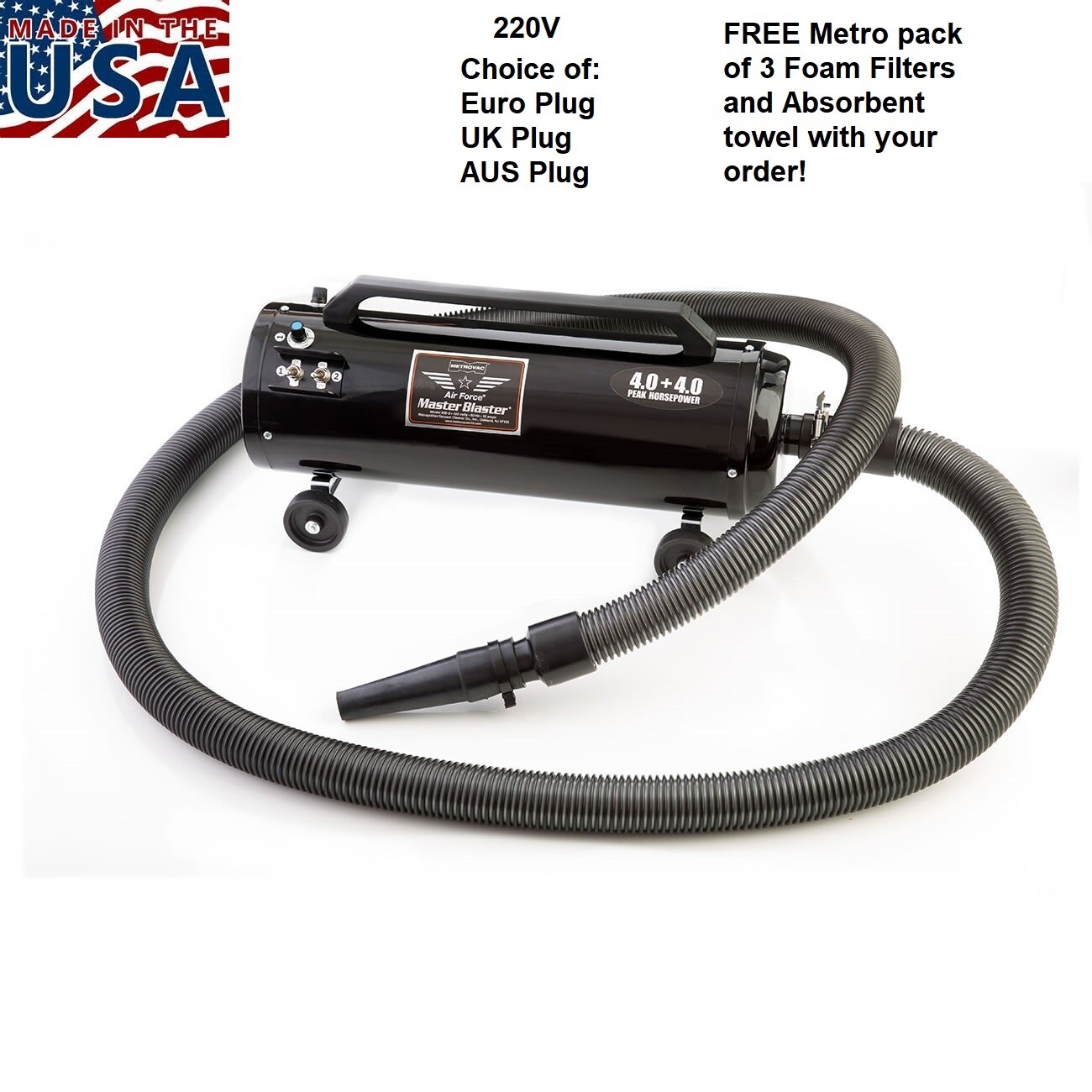 Metro Master Blaster MB-3V Dog Dryer - Variable Speed - Euro...