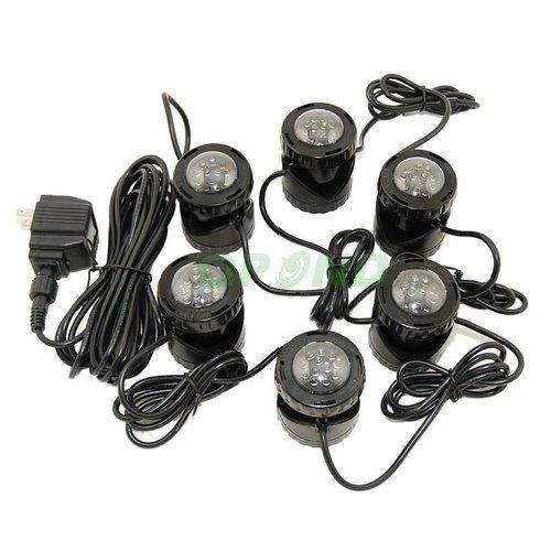 Submersible LED Pond Fountain Light Set Underwater Fountain...