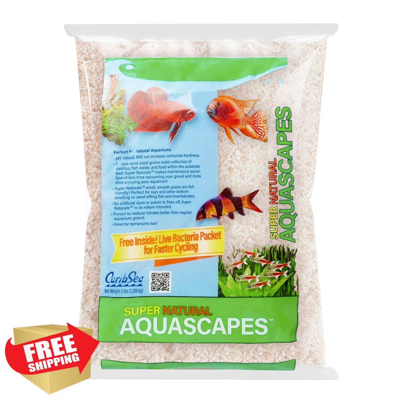 Carib Sea Super Naturals Aquarium Sand - Torpedo Beach Natur...