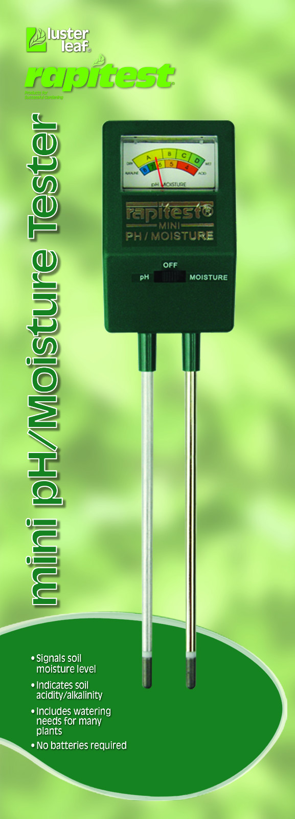 Rapiest pH Moisture Soil Lawn Flower Plant Tester Garden Met...