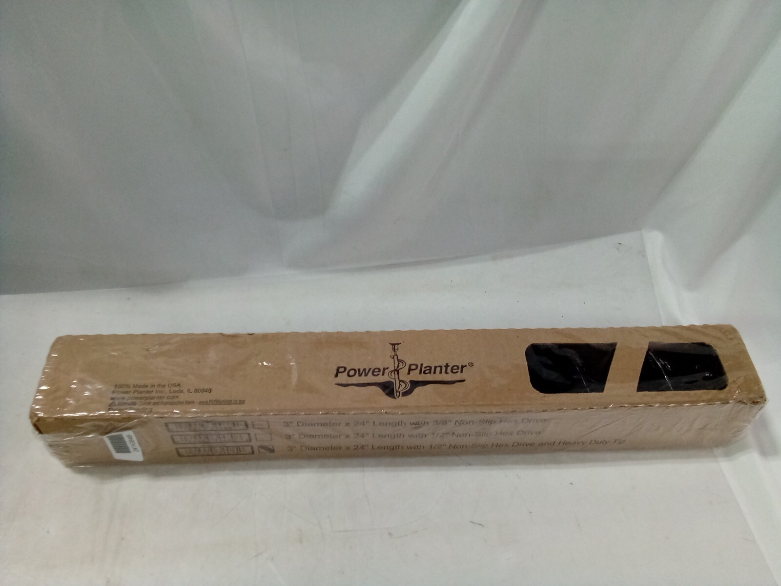 Power Planter Garden Auger Drill Bit - Black 3" x 24" Heavy...