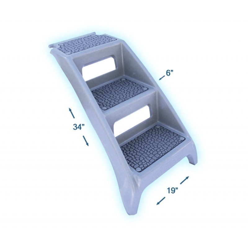 Dog Booster Bath Steps - Grey