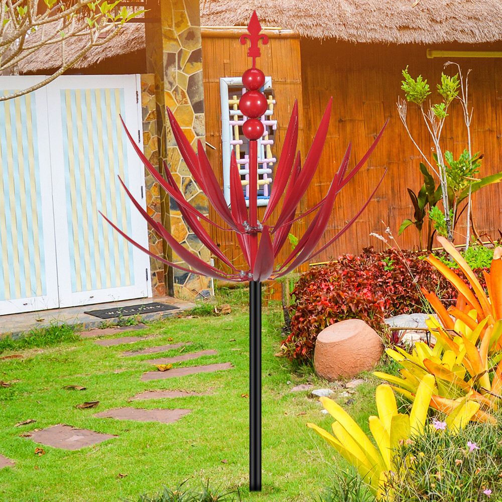 Outdoor Metal Kinetic Wind Spinner Sculpture for Garden Deco...