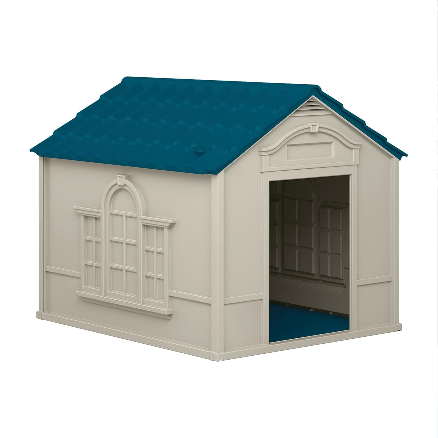 Suncast Outdoor Dog House with Door (Water Resistant & Attra...