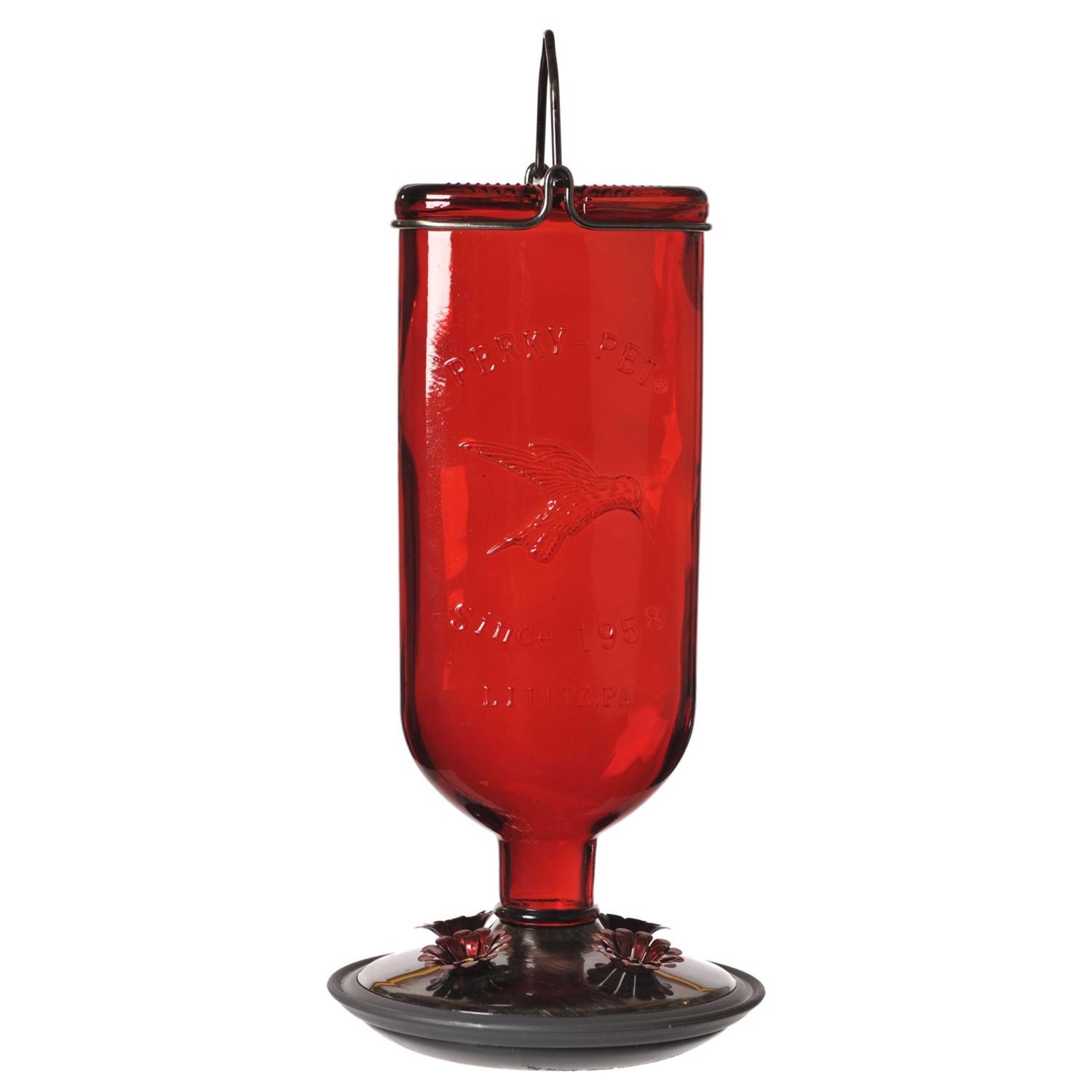 Perky-Pet Hummingbird 16 Oz. Glass Nectar Feeder 4 Ports Pac...