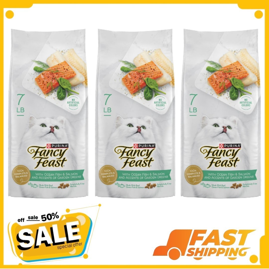 Purina Fancy Feast Dry Cat Food With Ocean Fish and Salmon,...