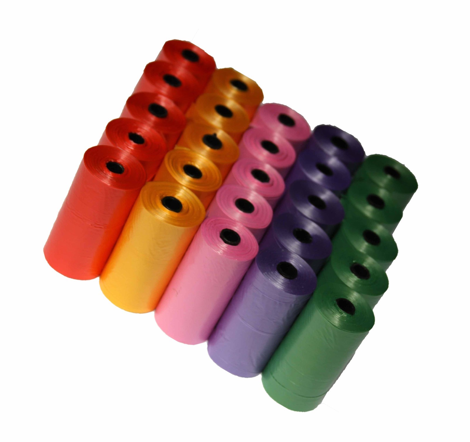 Dog Waste Bags - Color Pickup Refill Rolls with Dispenser