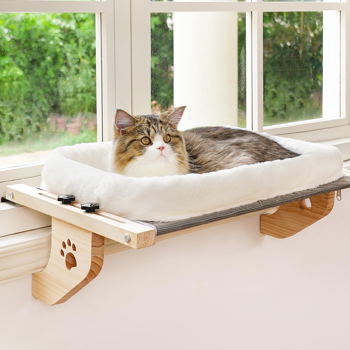 Cat Sill Window Perch Sturdy Hammock Window Seat With Cushio...