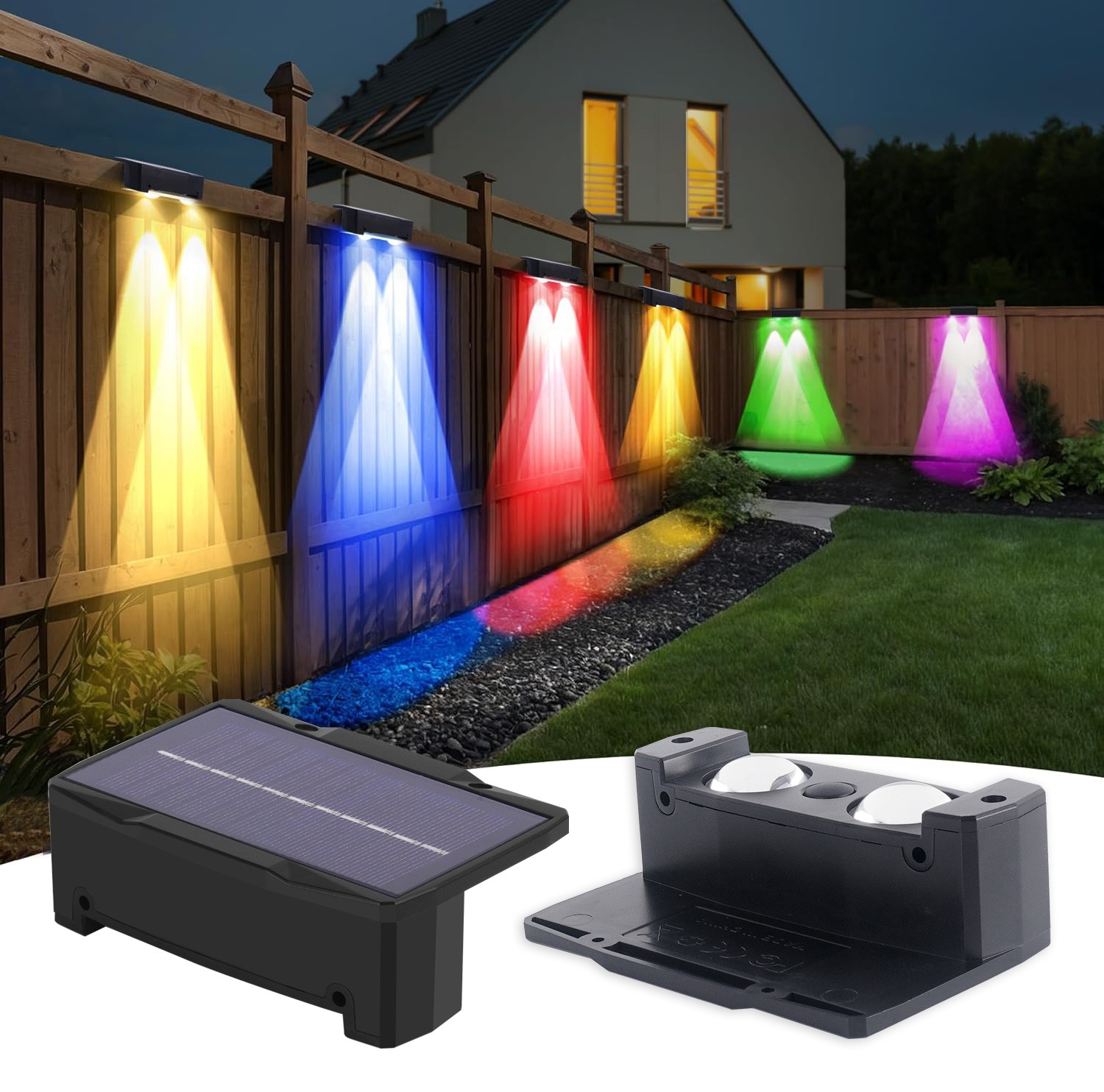 Solar LED Wall Lights - Garden Decor - 2/4/8 Pack Waterproof...