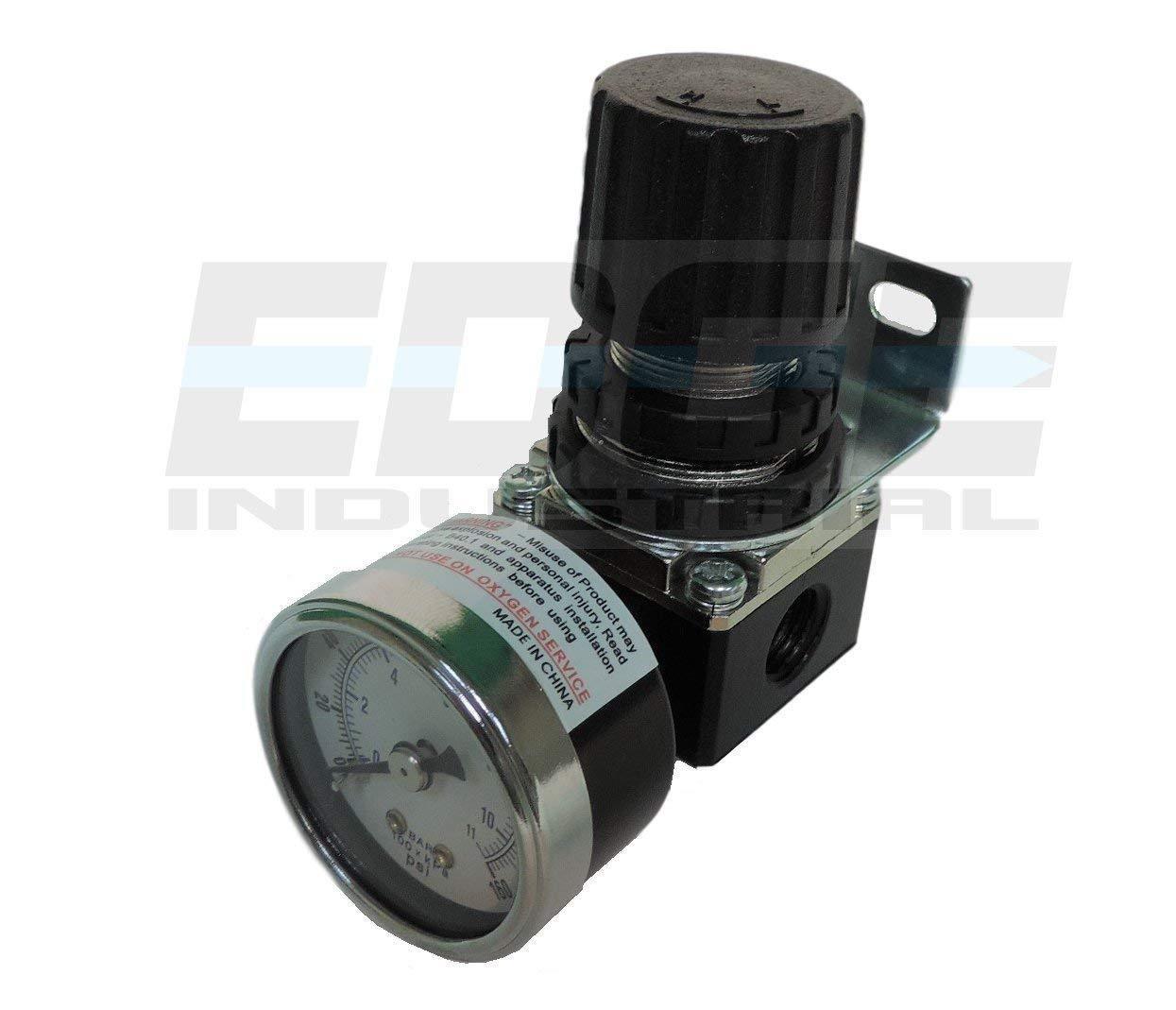 Mini Regulator With Gauge for Compressor, 1/4" Compressed Ai...