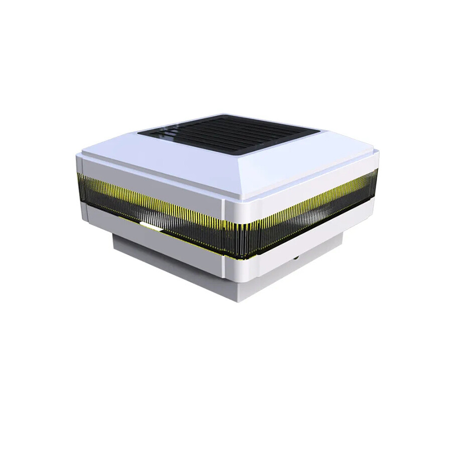 Outdoor Solar LED Post Deck Cap Square Fence Light Landscape...