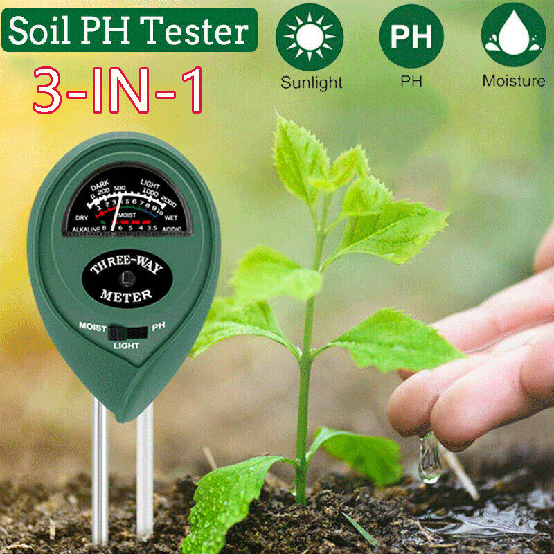 3-in-1 Soil Moisture & Light Meter for Garden Plant Care