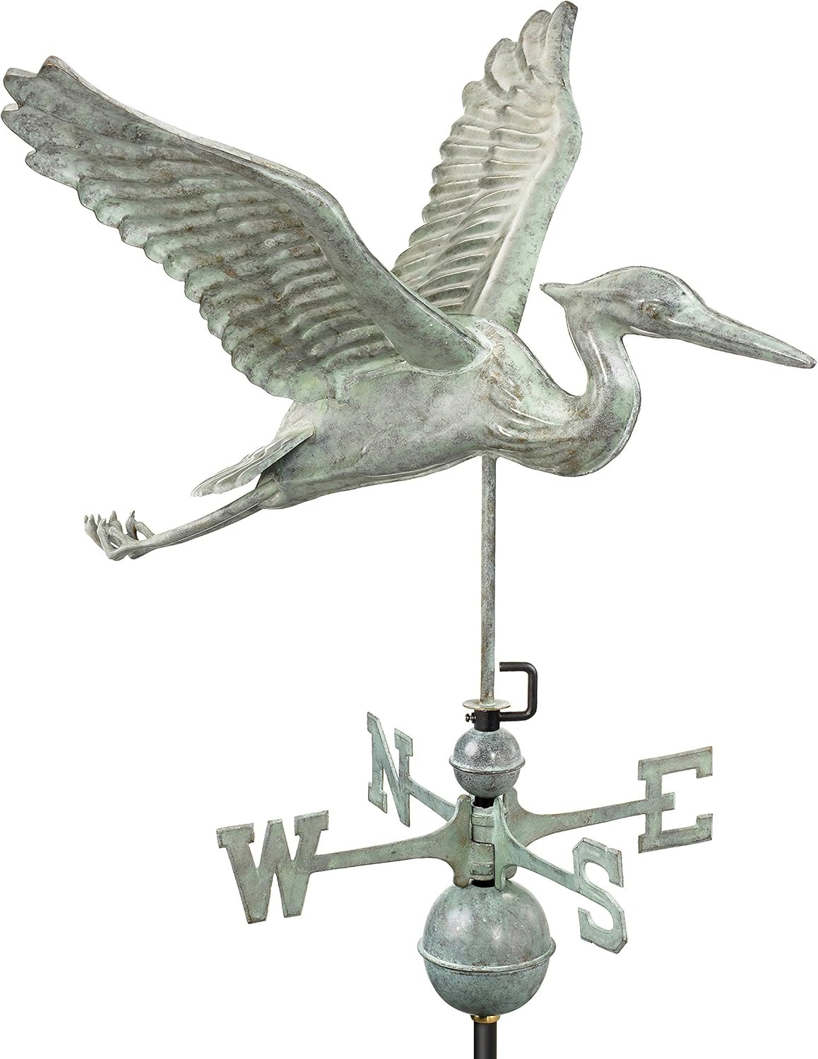 Blue Verde Copper Weathervane with Patina Finish