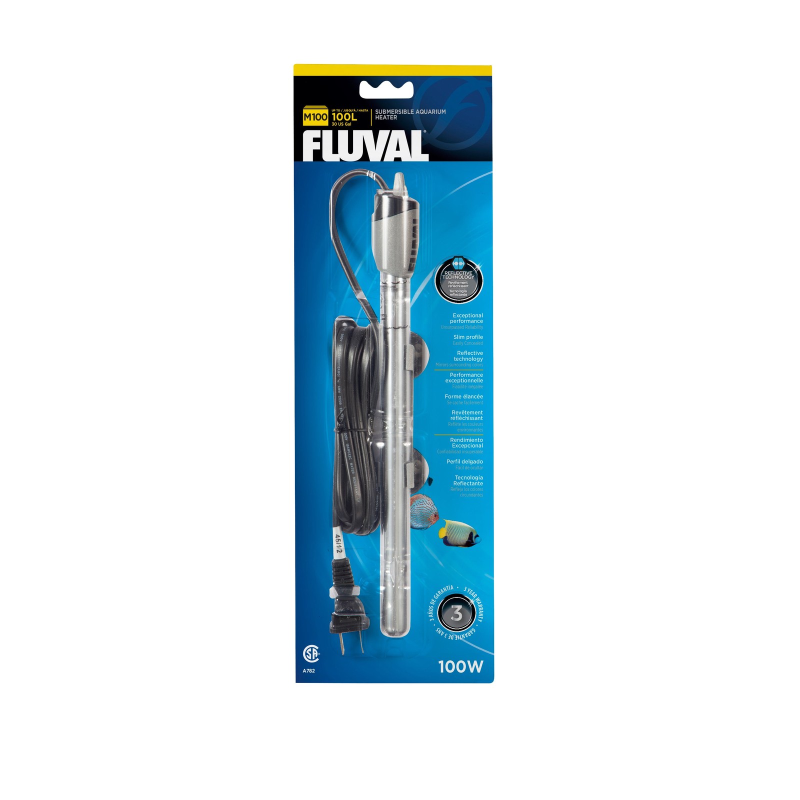 Fluval Submersible Aquarium Heater - 100 Watt