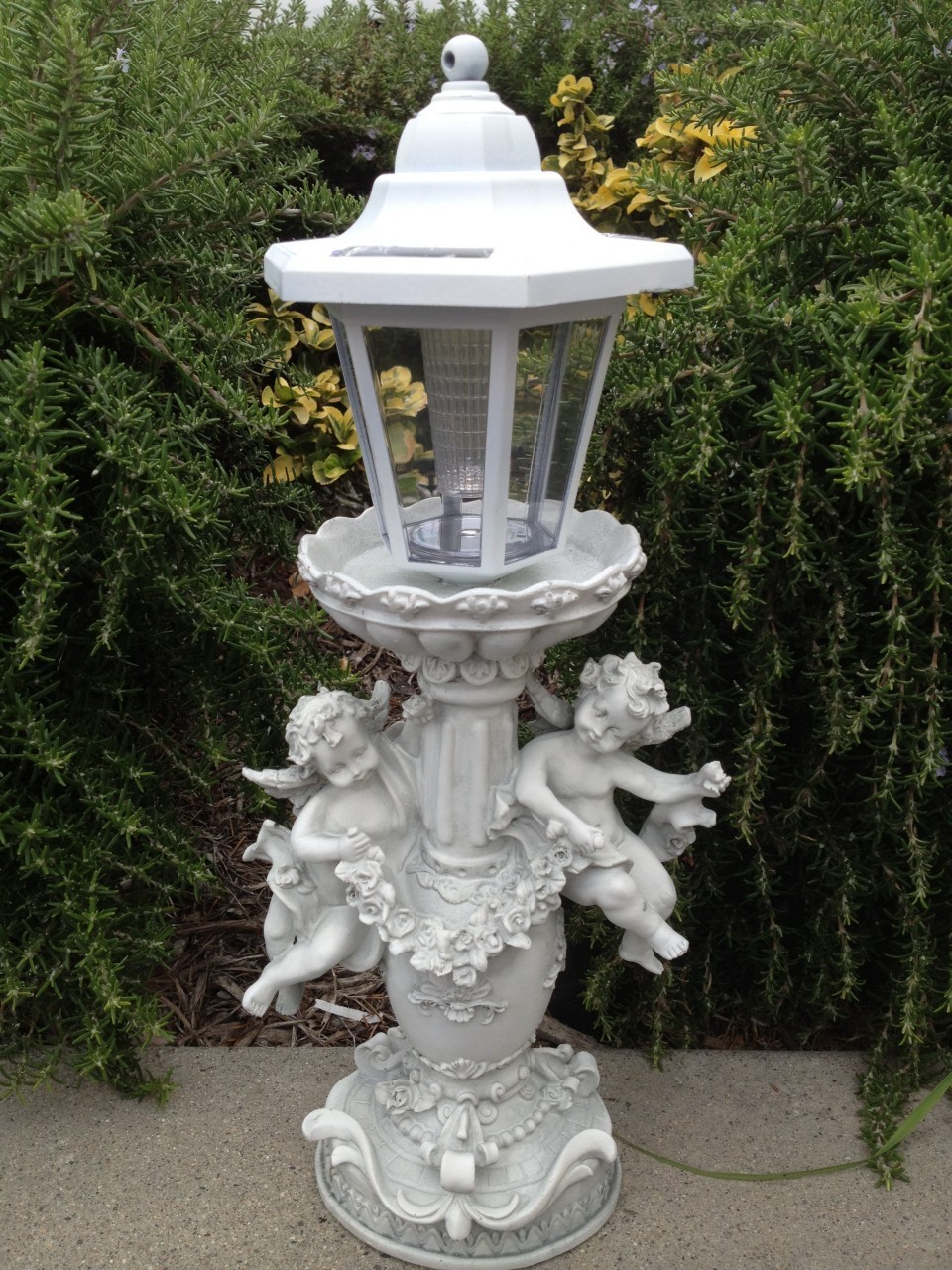 Outdoor Solar Fairy Angel/Cherub Statue Sculpture Light LED...