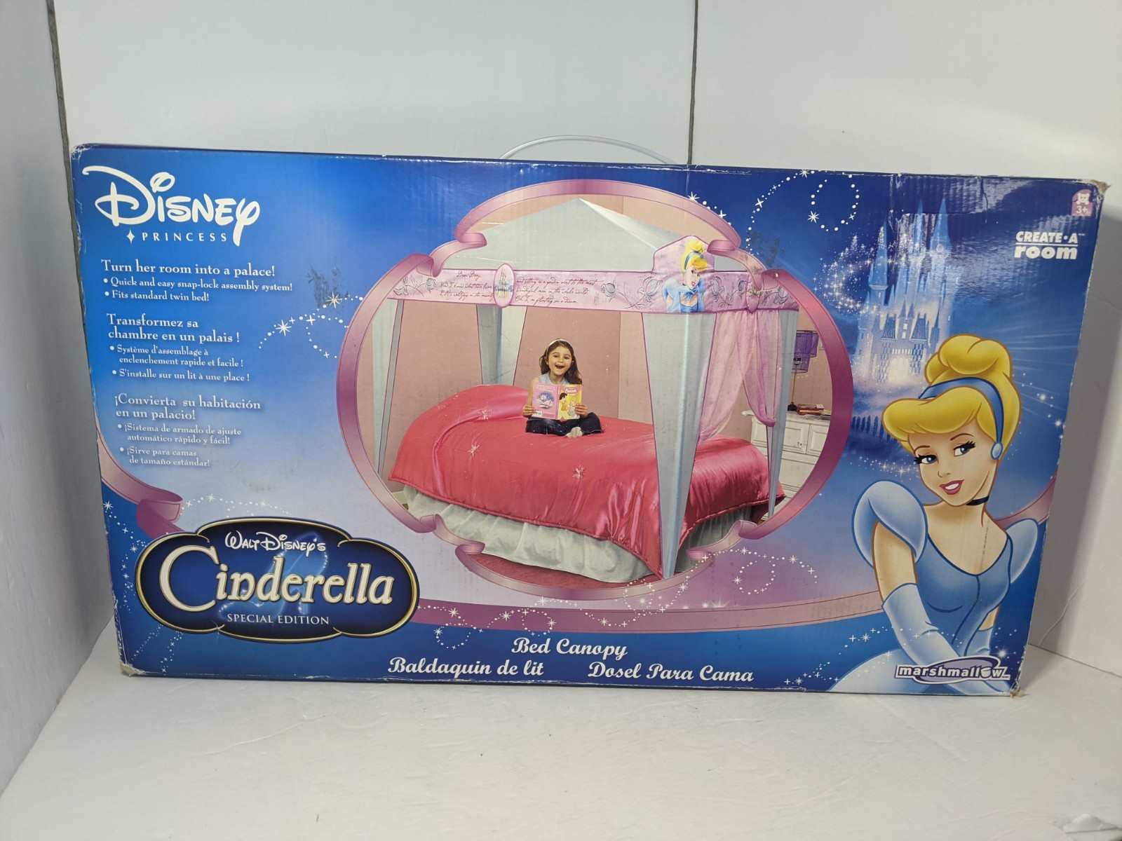 Disney Cinderella by Marshmallow Canopy Bed for Twin Size Be...