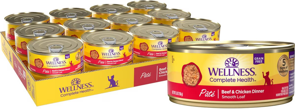 Wellness Complete Health Grain Free Beef & Chicken Wet Cat F...