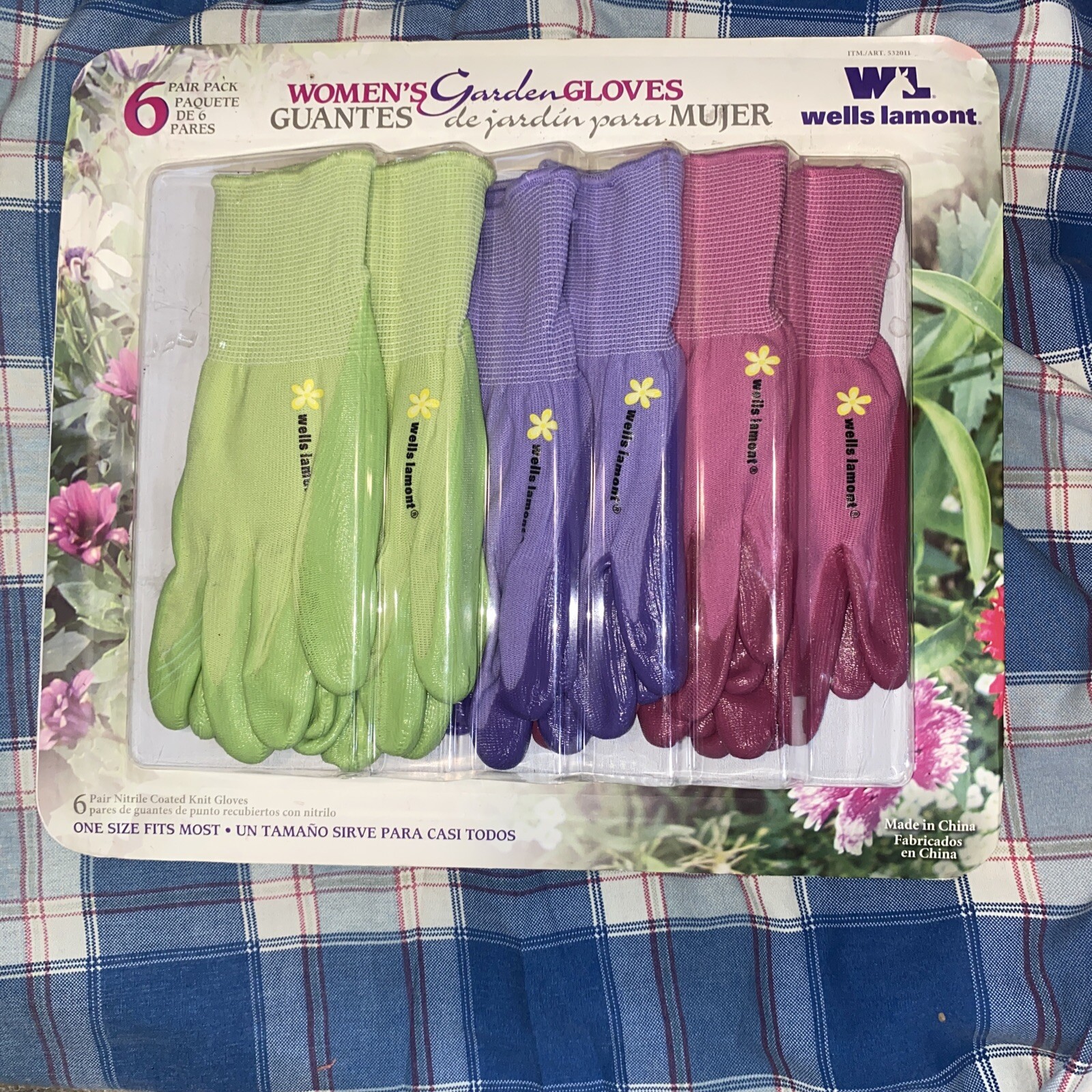 Wells Lamont Garden Gloves - 6 Pair - One Size Fit Most