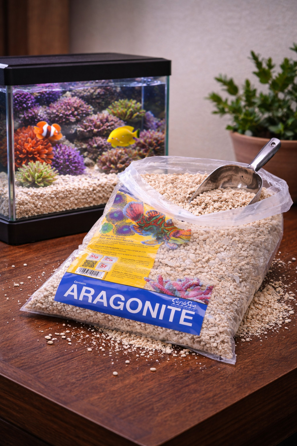 Premium Crushed Coral Aquarium Substrate - 10lb