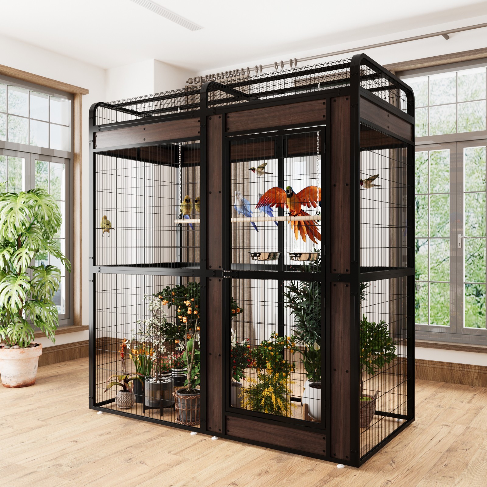 Extra Large Metal Aviary Bird Cage for Parakeet Macaw Parrot...