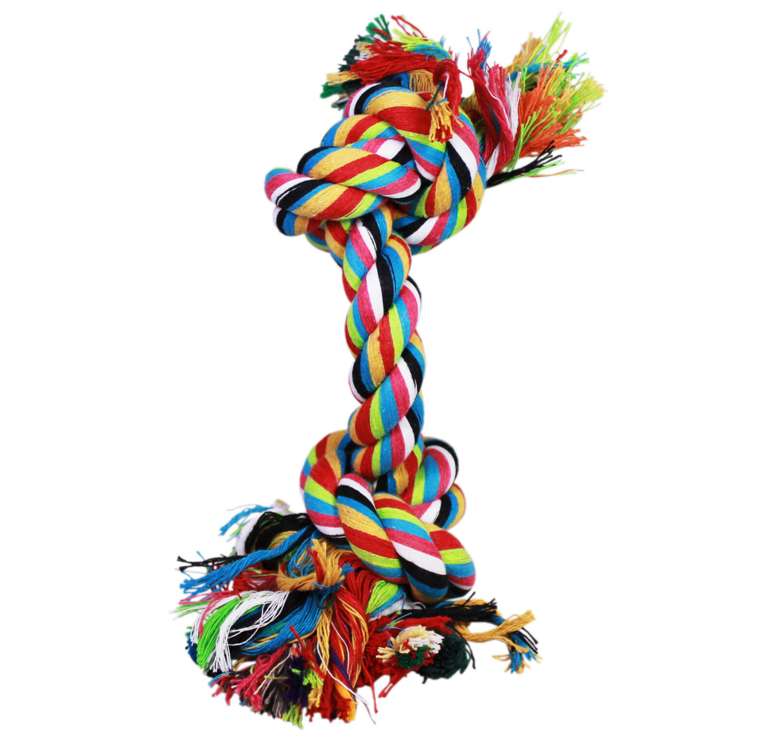 Colorful Dog Chew Toy Rope, Medium Size, 9 Inches Long