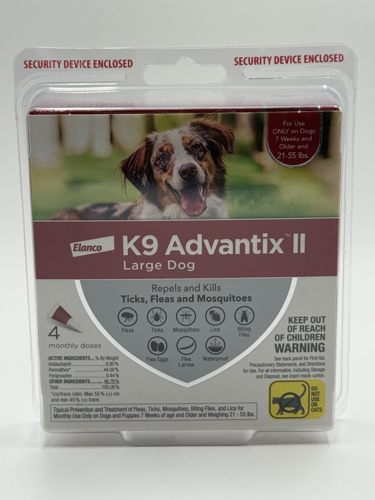 K9 Advantix II Flea Medicine Large Dog Size 21-55 lbs Pack -...