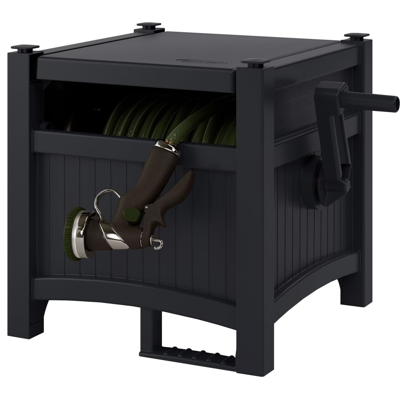 Suncast Hideaway Durable Resin Hose Reel Storage - 100FT