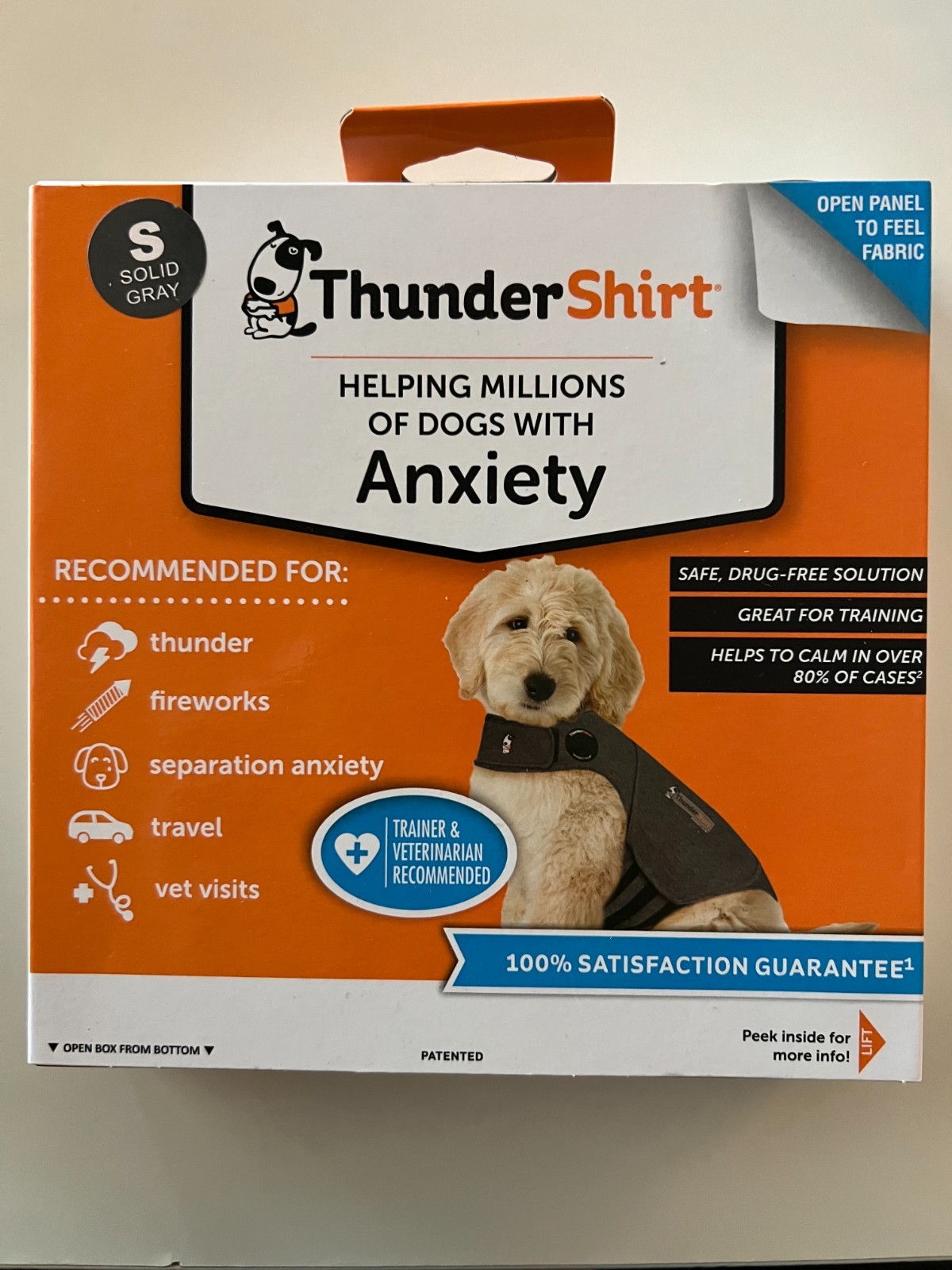 Thunder Shirt for Dogs - Heather Gray Anxiety Relief Calming...