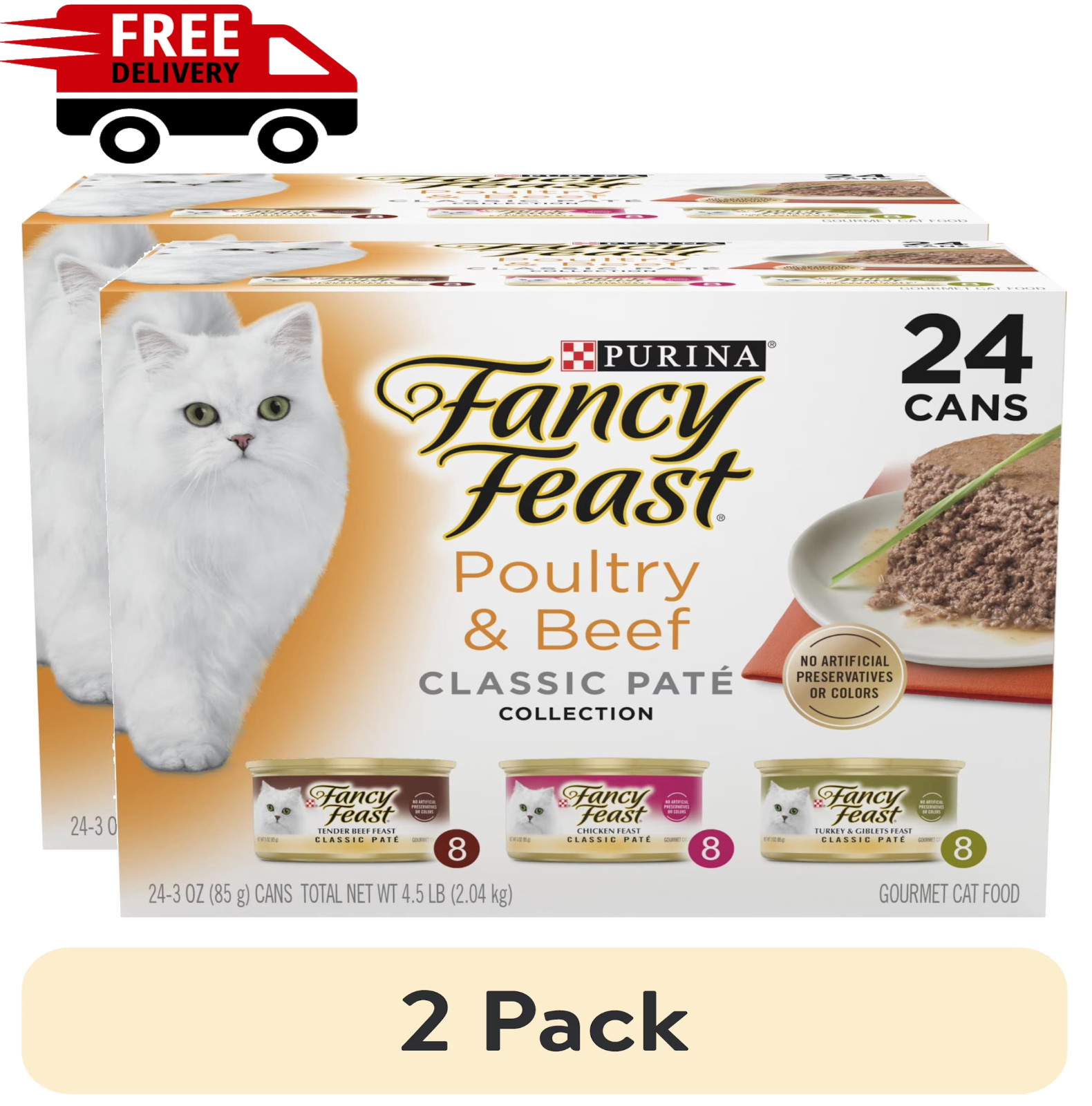 Fancy Feast Classic Pate Poultry & Beef Variety Pack Wet Cat...