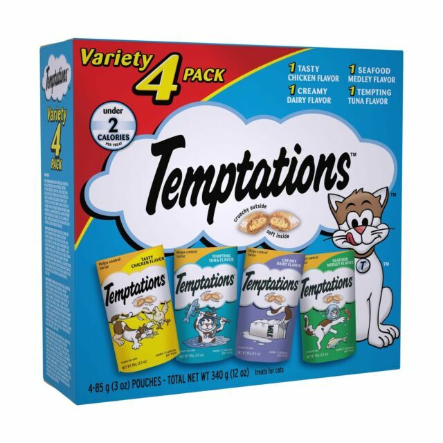 Temptations Classic Cat Treats Feline Favorites Variety 4-Pa...