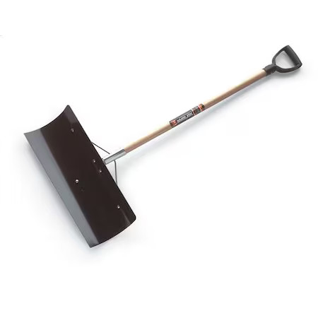 Snow Shovel | D-Grip Wood Handle | Steel Blade | 24 Inch Bla...