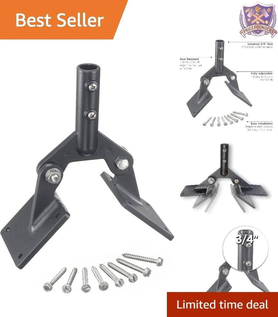 Adjustable Aluminum Weathervane Roof Mount - Rust Resistant...