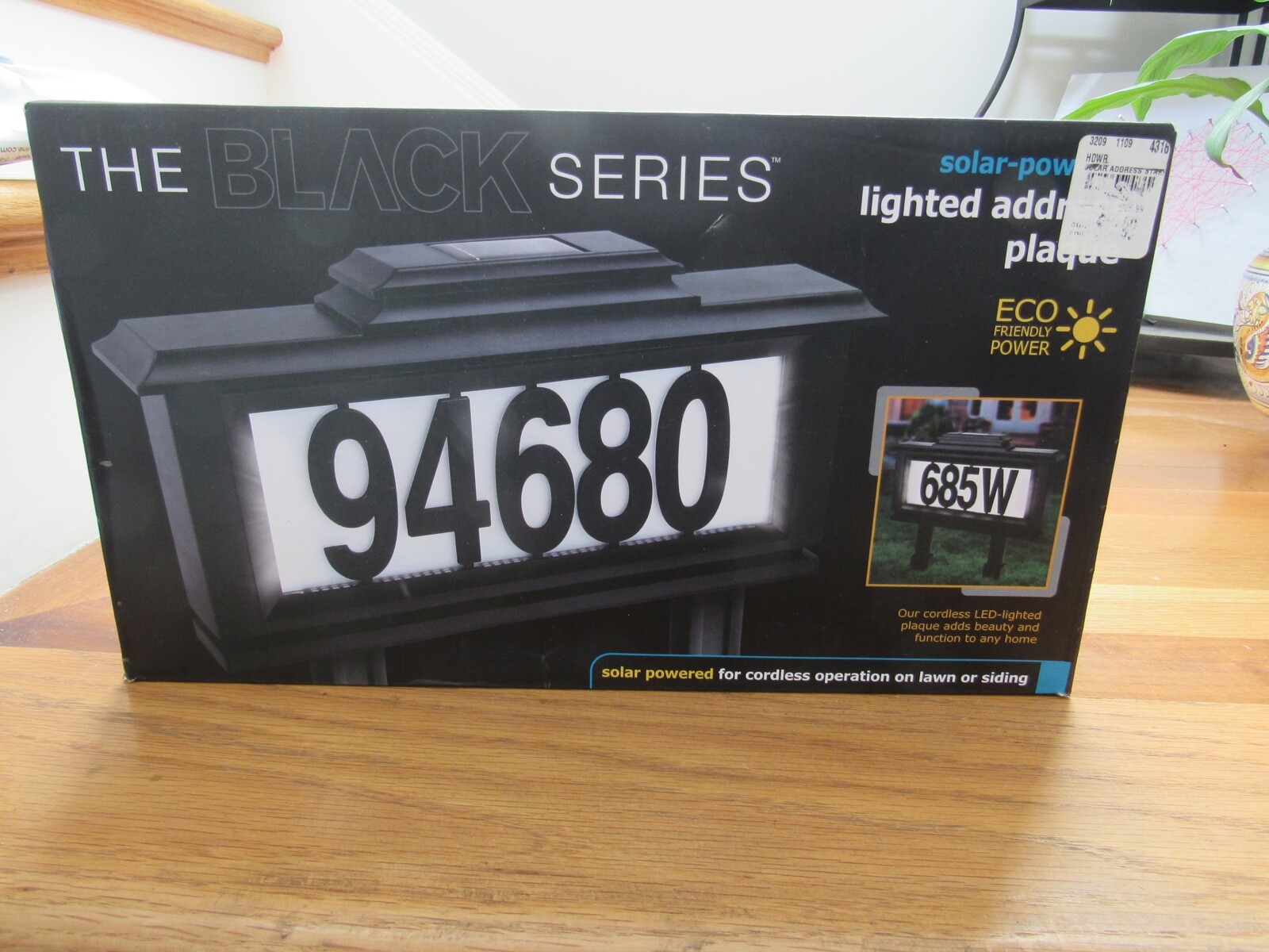 Solar Powered Address Plaque Lawn Stakes - Black Series, 52...