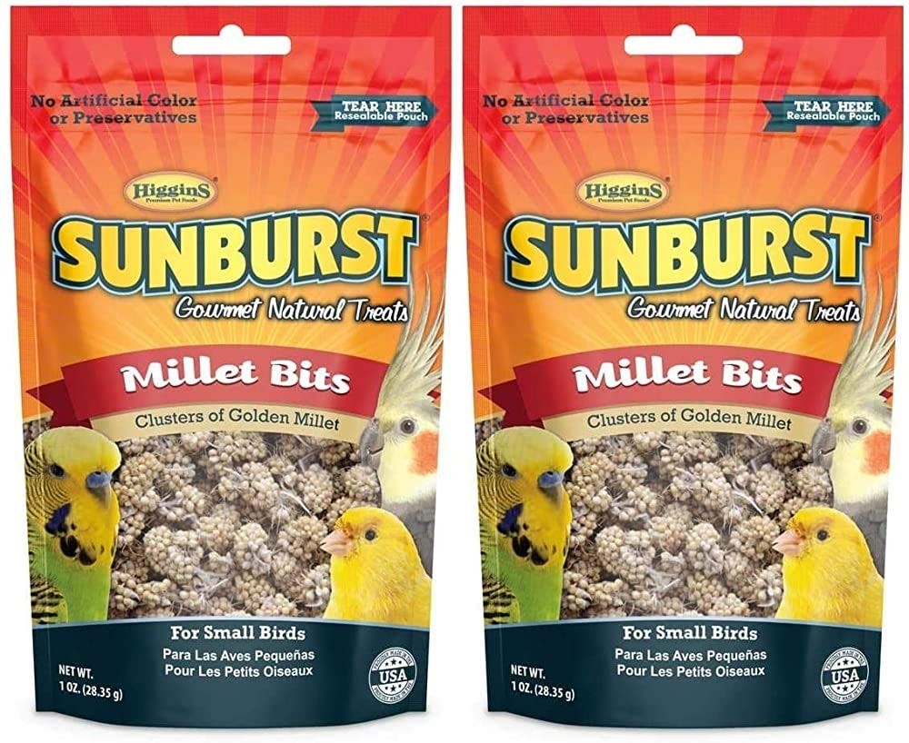 Higgins 2 Pack Of Sunburst Millet Bits For Small Birds, 1 Ou...