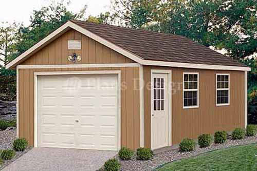 Garage Plans: 12x24 Gable Shed Designs #51224