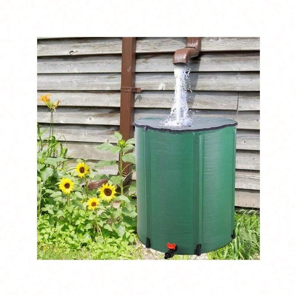 Collapsible Rain Barrel Outdoor Garden Water Tank, 50 Gallon...