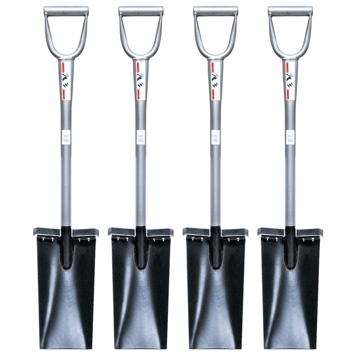 Steel Handle Spade Shovel Set - 13" Straight Blade Foot Pads...