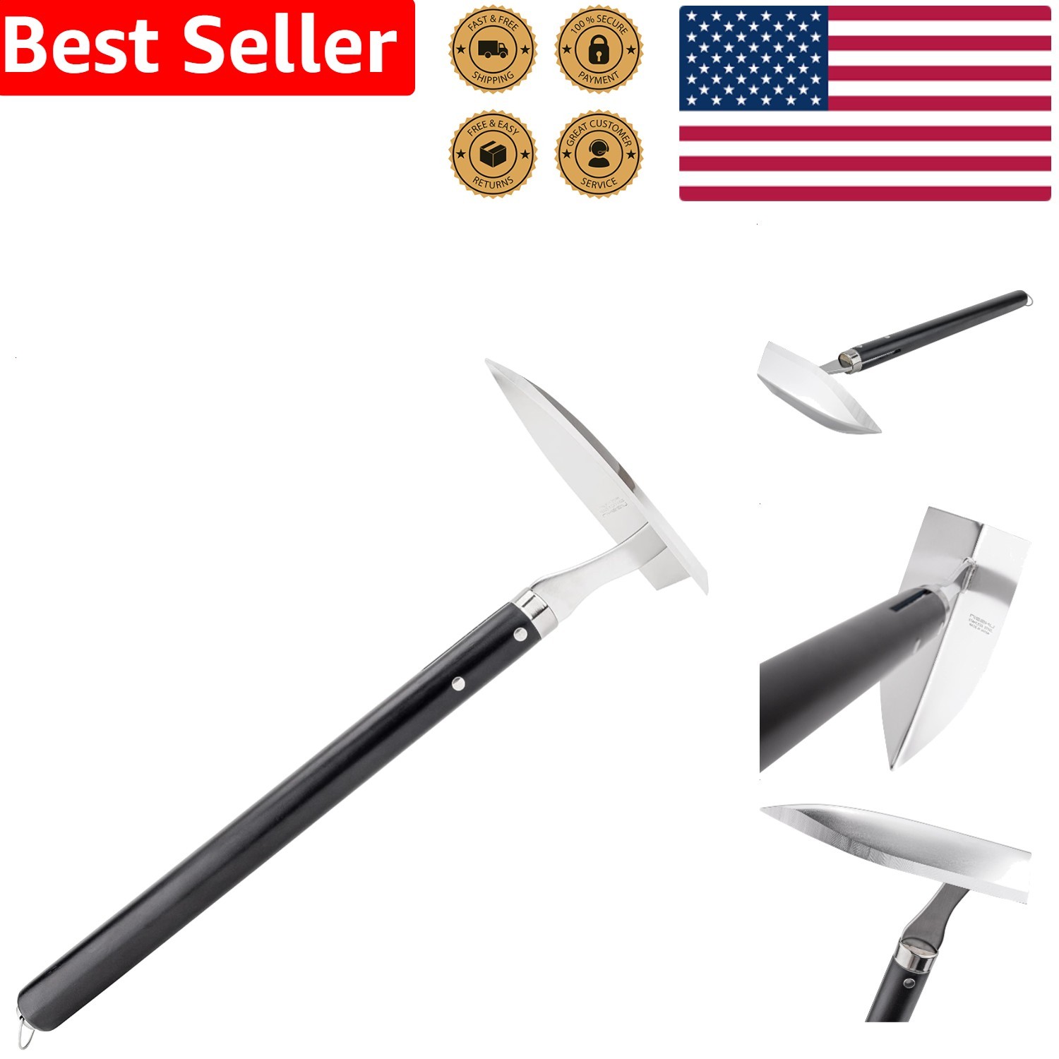 Tomita Triangle Stainless Steel Handheld Weeder Gardening To...